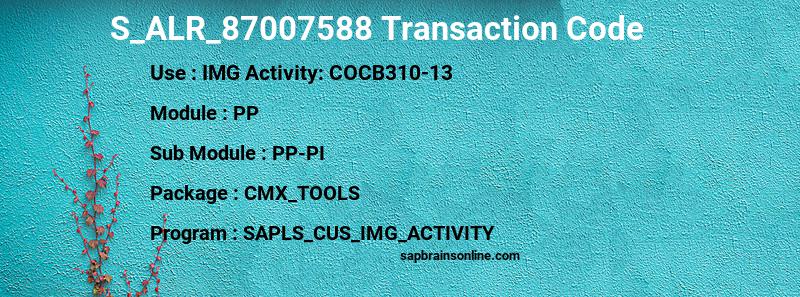 SAP S_ALR_87007588 transaction code