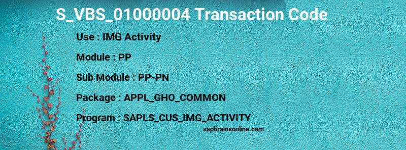 SAP S_VBS_01000004 transaction code