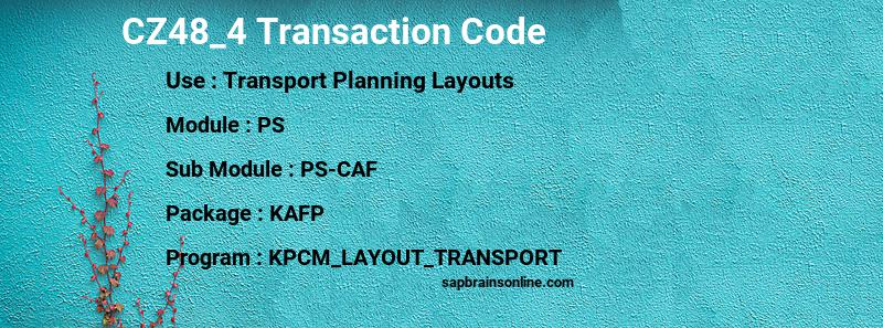 SAP CZ48_4 transaction code