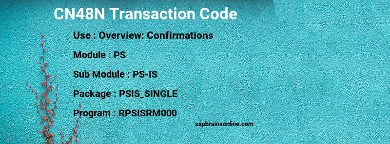 SAP CN48N transaction code