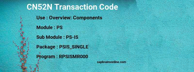 SAP CN52N transaction code