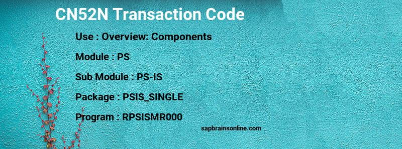SAP CN52N transaction code