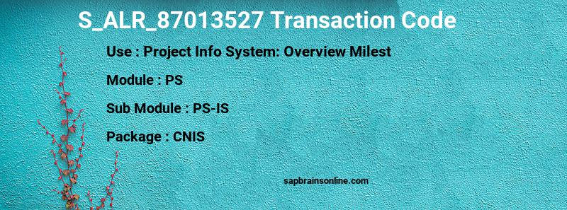 SAP S_ALR_87013527 transaction code