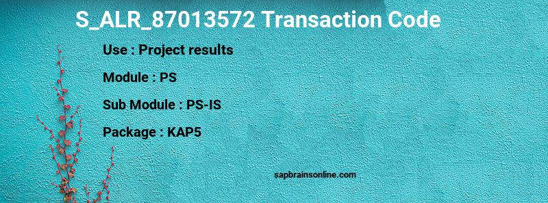 SAP S_ALR_87013572 transaction code