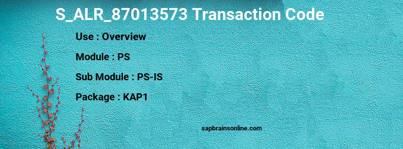 SAP S_ALR_87013573 transaction code