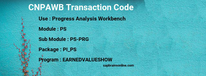 SAP CNPAWB transaction code
