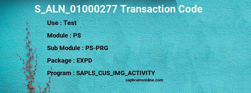 SAP S_ALN_01000277 transaction code