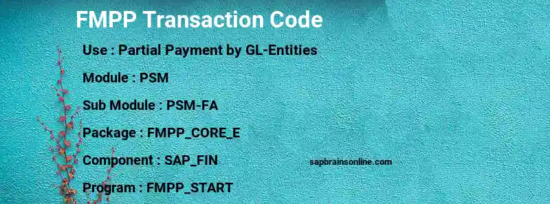 SAP FMPP transaction code