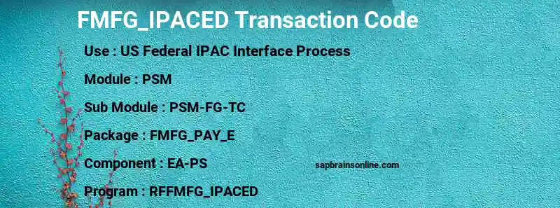 SAP FMFG_IPACED transaction code