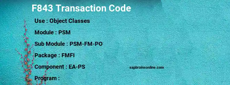 SAP F843 transaction code