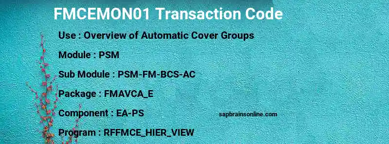 SAP FMCEMON01 transaction code