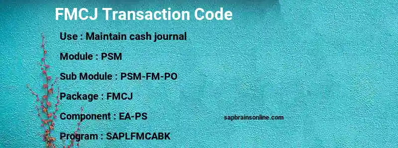 SAP FMCJ transaction code