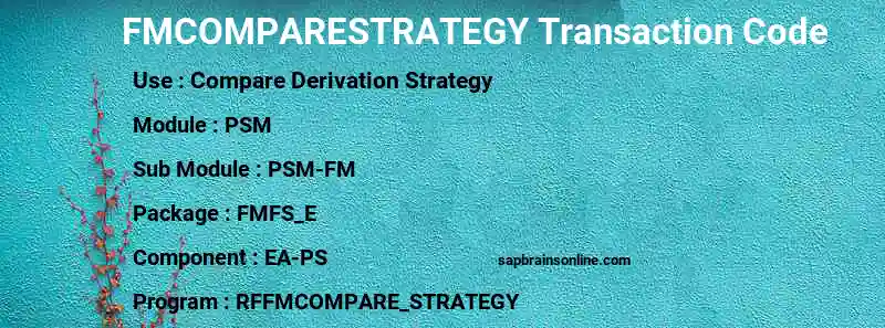 SAP FMCOMPARESTRATEGY transaction code