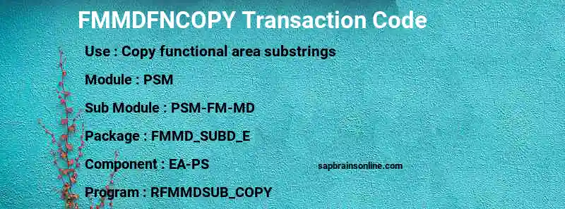 SAP FMMDFNCOPY transaction code