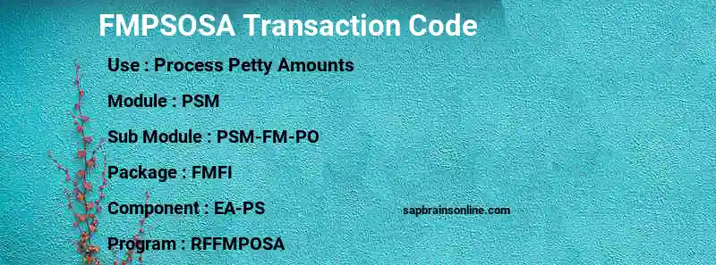 SAP FMPSOSA transaction code