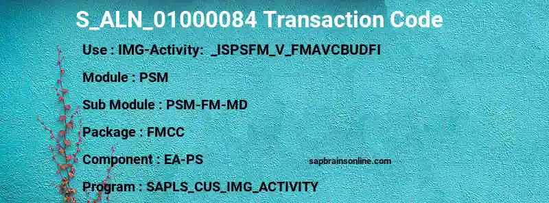 SAP S_ALN_01000084 transaction code