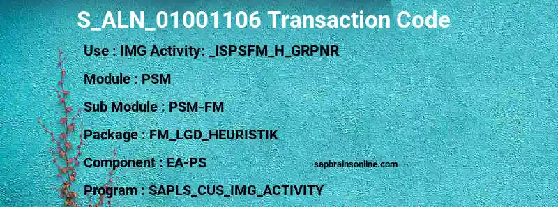 SAP S_ALN_01001106 transaction code