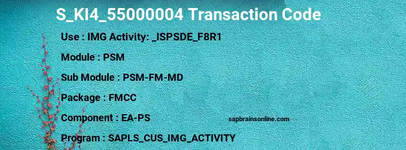 SAP S_KI4_55000004 transaction code