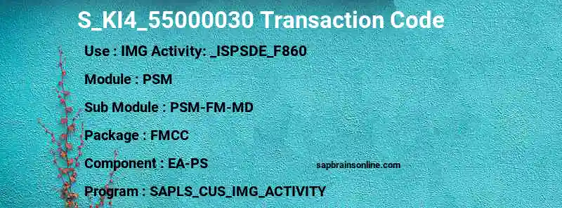 SAP S_KI4_55000030 transaction code