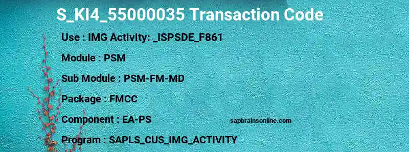 SAP S_KI4_55000035 transaction code