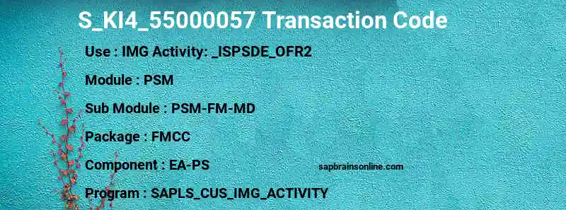 SAP S_KI4_55000057 transaction code