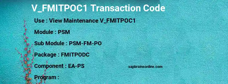SAP V_FMITPOC1 transaction code