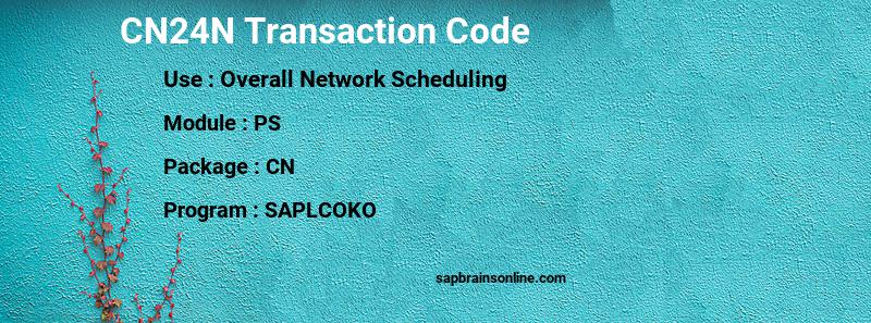 SAP CN24N transaction code