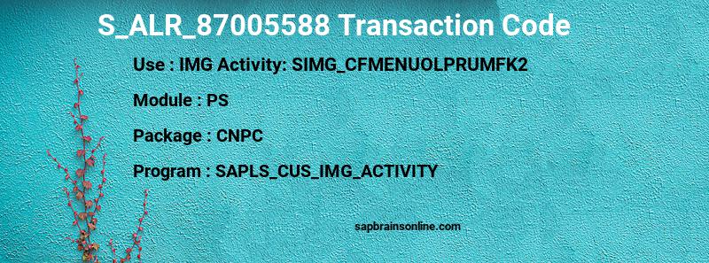 SAP S_ALR_87005588 transaction code