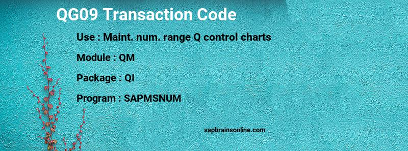 SAP QG09 transaction code