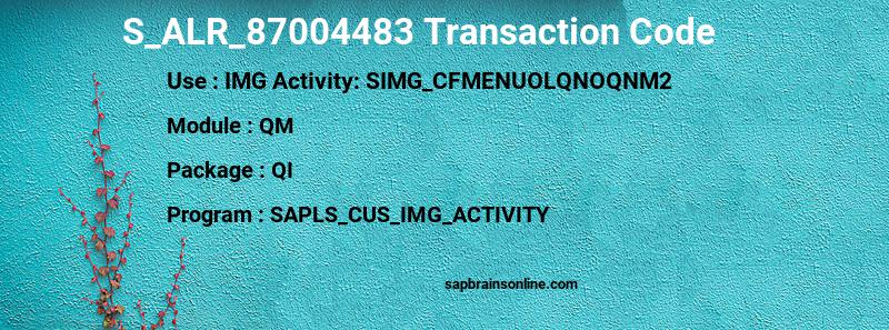 SAP S_ALR_87004483 transaction code