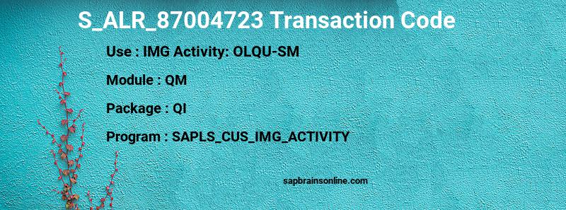 SAP S_ALR_87004723 transaction code