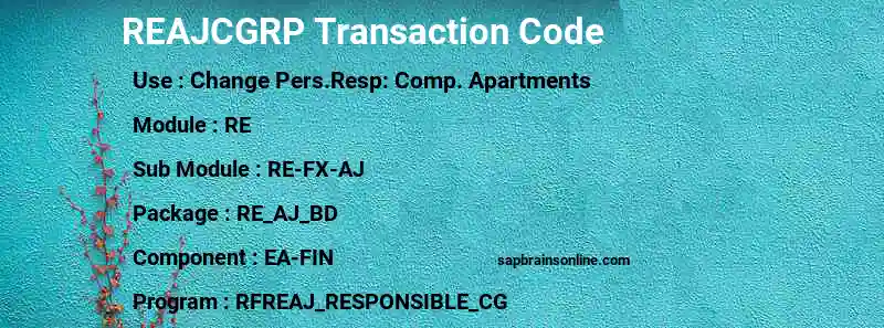 SAP REAJCGRP transaction code