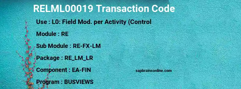 SAP RELML00019 transaction code