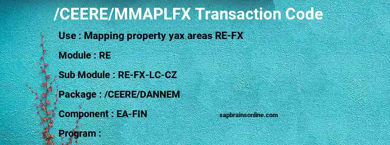 SAP /CEERE/MMAPLFX transaction code