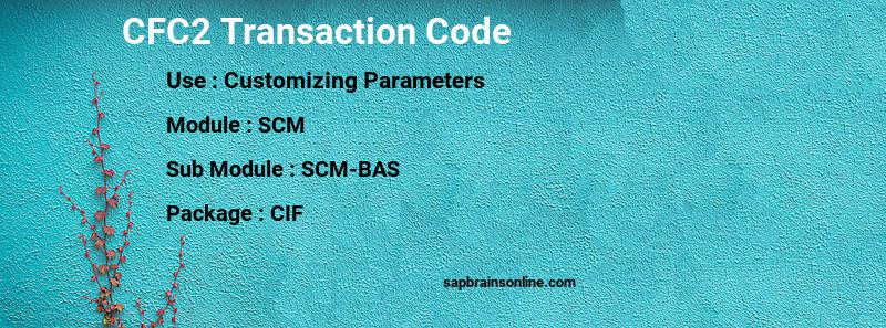 SAP CFC2 transaction code