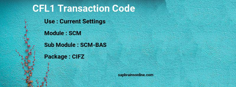 SAP CFL1 transaction code