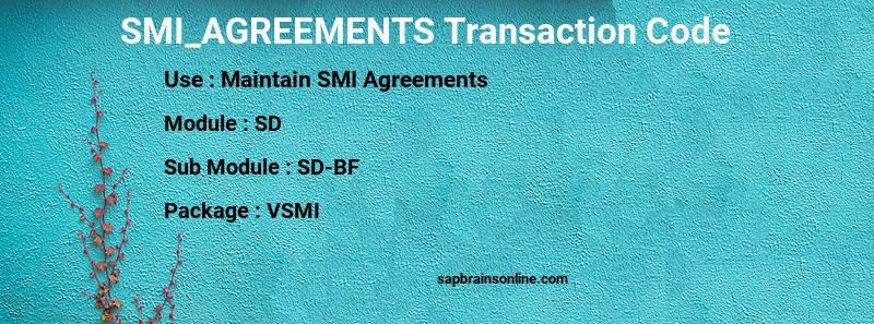 SAP SMI_AGREEMENTS transaction code