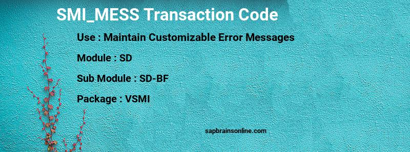 SAP SMI_MESS transaction code