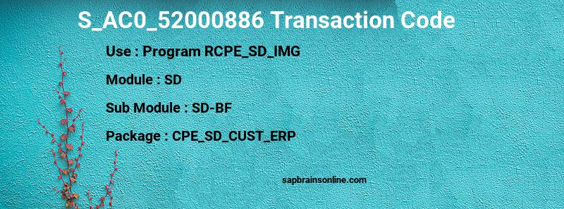 SAP S_AC0_52000886 transaction code