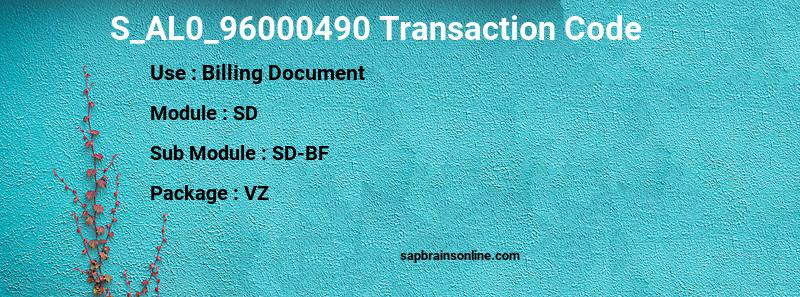 SAP S_AL0_96000490 transaction code