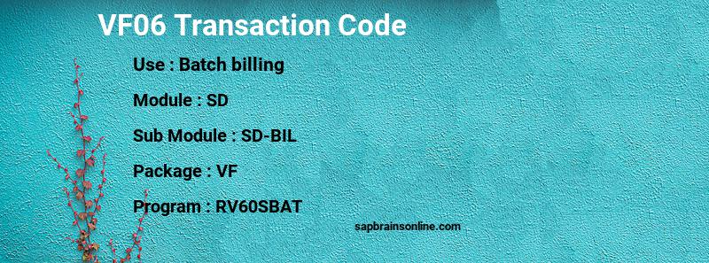 SAP VF06 transaction code