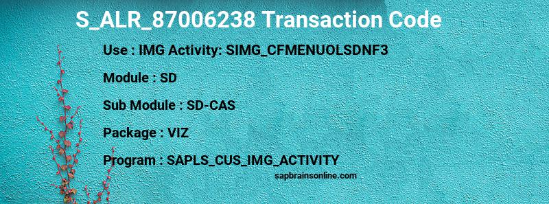 SAP S_ALR_87006238 transaction code