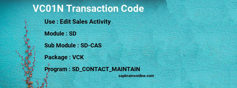 SAP VC01N transaction code
