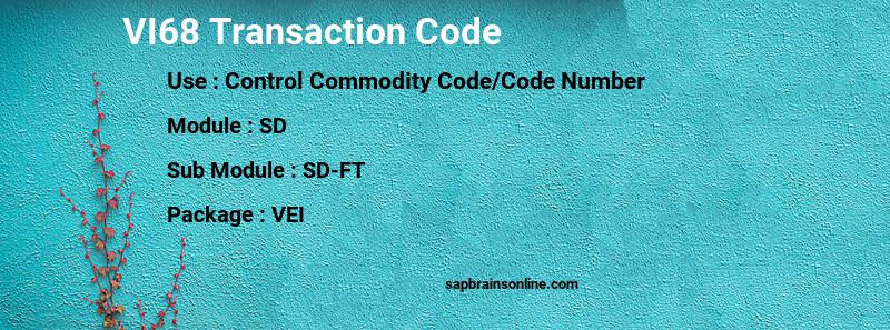 SAP VI68 transaction code