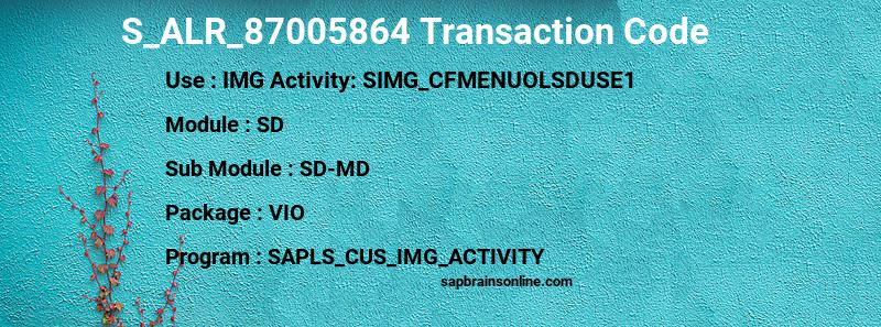 SAP S_ALR_87005864 transaction code