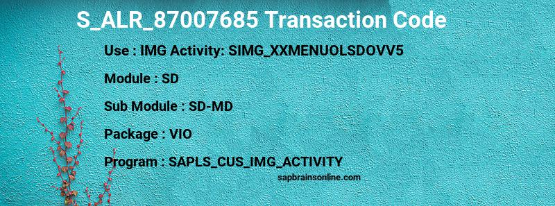 SAP S_ALR_87007685 transaction code