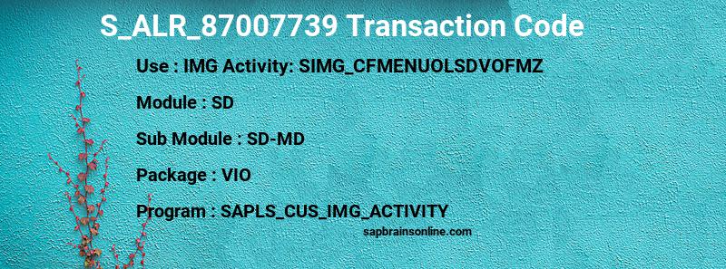 SAP S_ALR_87007739 transaction code