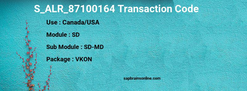SAP S_ALR_87100164 transaction code