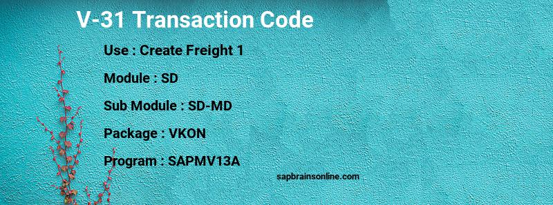 SAP V-31 transaction code