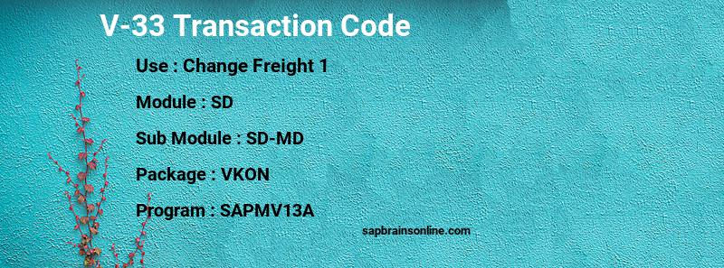 SAP V-33 transaction code